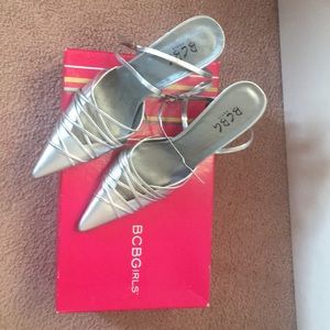 BCBGirls Silver Closed Toe Sandals